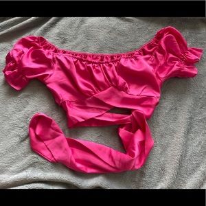 Pink Wrap Around Top